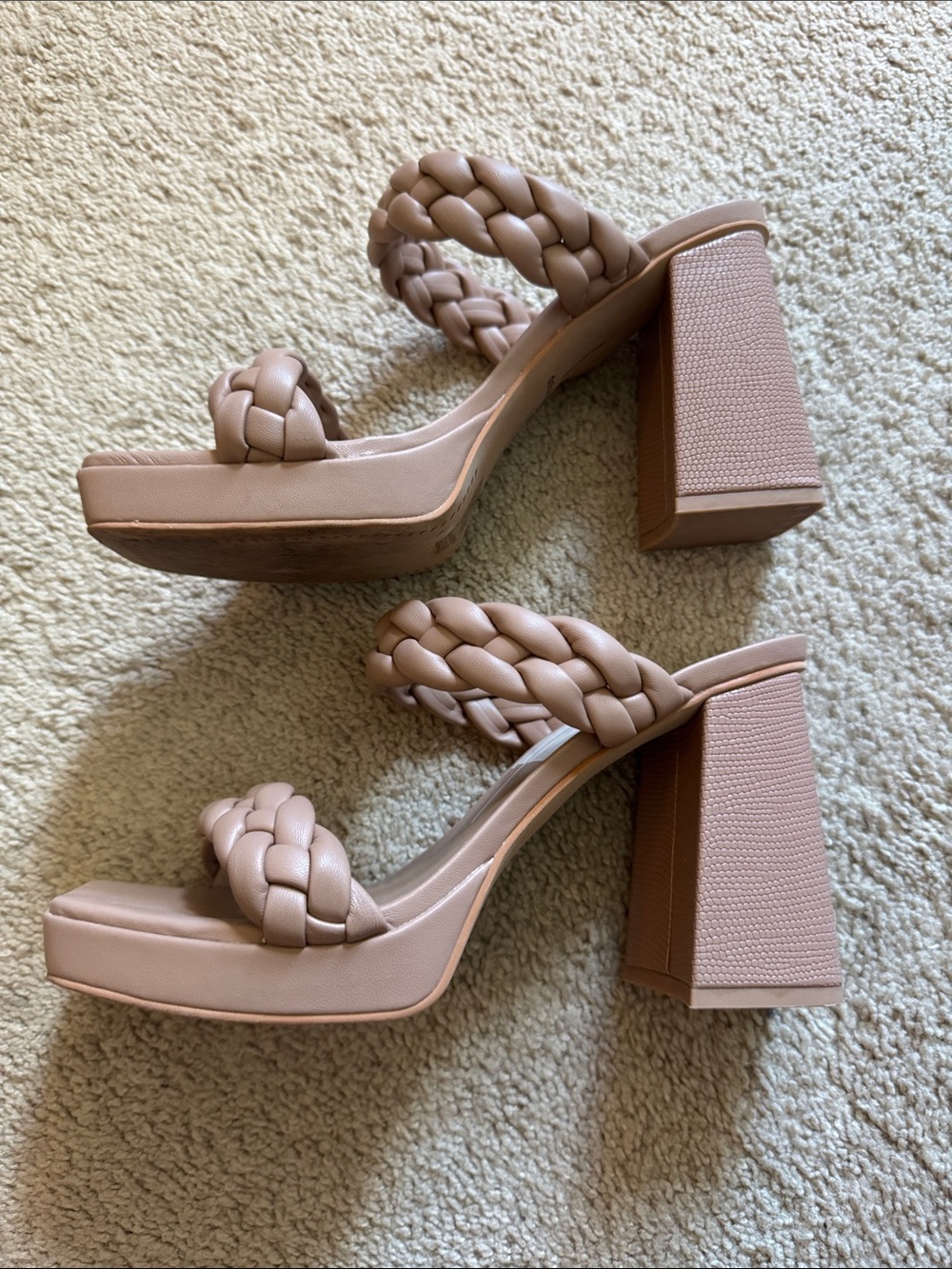Dolce Vita Braided Strap High Block Heel Sandals - Picture 2 of 7